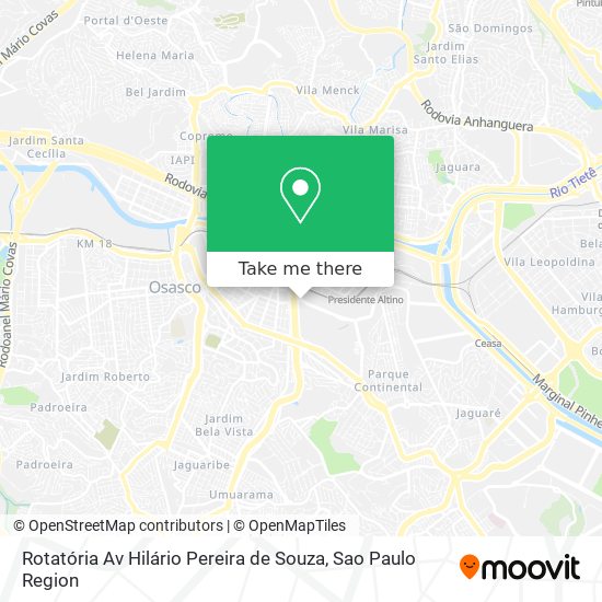 Mapa Rotatória Av Hilário Pereira de Souza