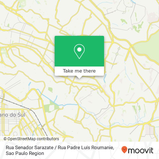 Mapa Rua Senador Sarazate / Rua Padre Luís Roumanie