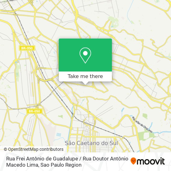 Mapa Rua Frei Antônio de Guadalupe / Rua Doutor Antônio Macedo Lima