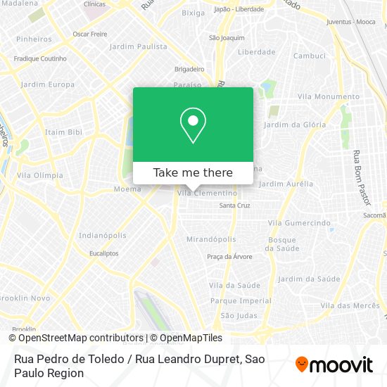 Mapa Rua Pedro de Toledo / Rua Leandro Dupret