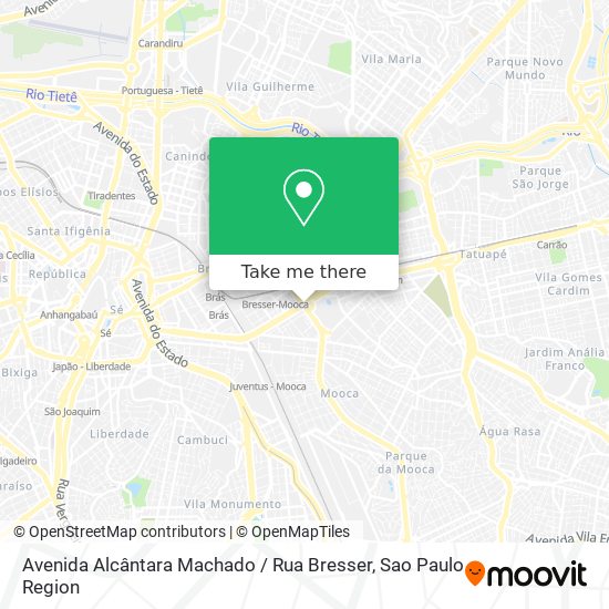 Avenida Alcântara Machado / Rua Bresser map