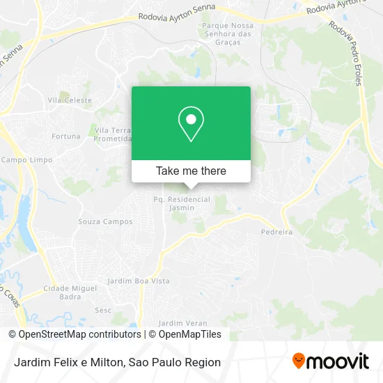 Jardim Felix e Milton map