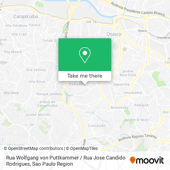 Mapa Rua Wolfgang von Puttkammer / Rua Jose Candido Rodrigues