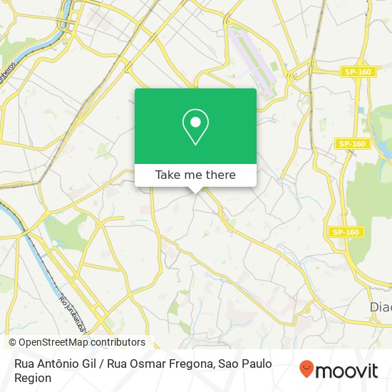 Mapa Rua Antônio Gil / Rua Osmar Fregona