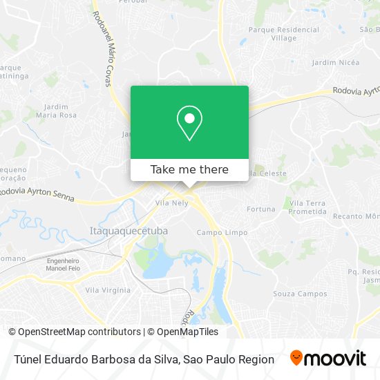 Túnel Eduardo Barbosa da Silva map