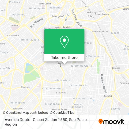 Mapa Avenida Doutor Chucri Zaidan 1550