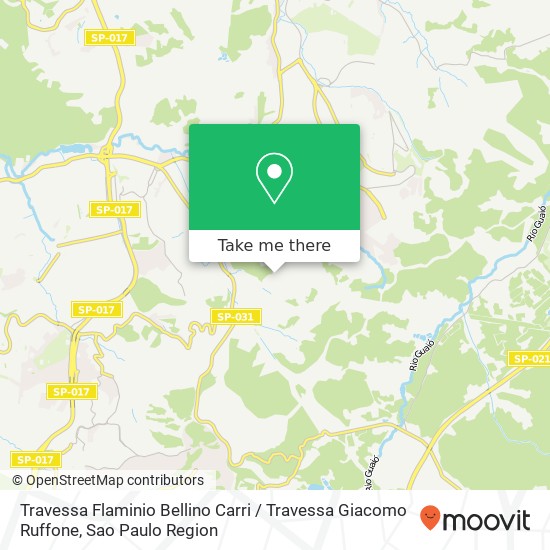 Mapa Travessa Flaminio Bellino Carri / Travessa Giacomo Ruffone