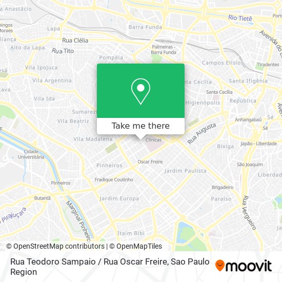 Rua Teodoro Sampaio / Rua Oscar Freire map