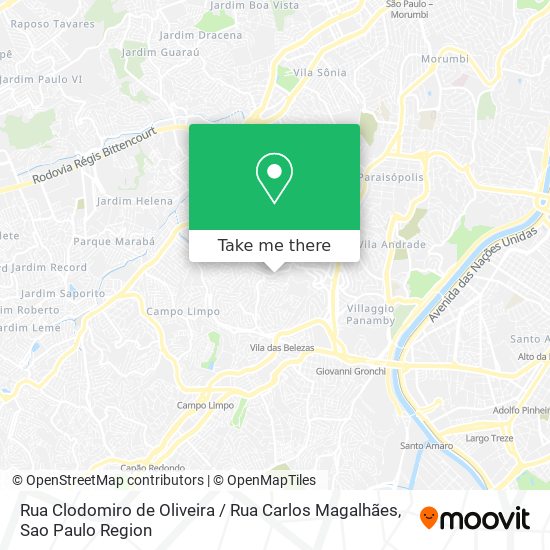 Mapa Rua Clodomiro de Oliveira / Rua Carlos Magalhães