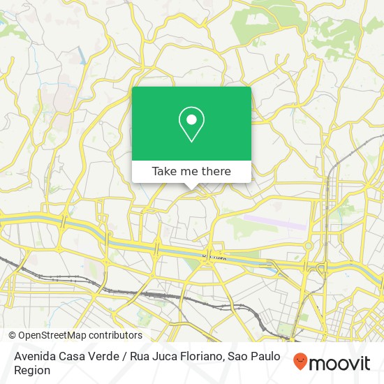 Mapa Avenida Casa Verde / Rua Juca Floriano