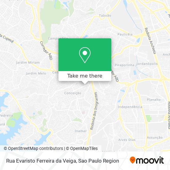 Mapa Rua Evaristo Ferreira da Veiga