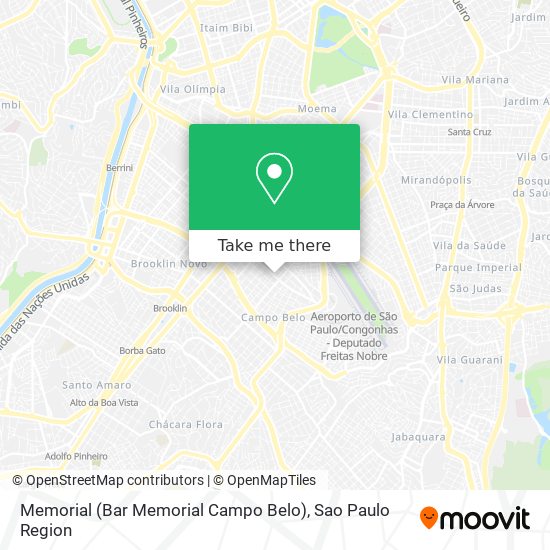 Mapa Memorial (Bar Memorial Campo Belo)