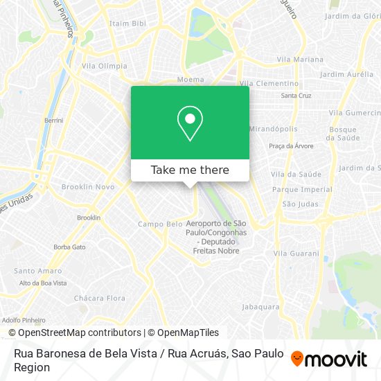 Mapa Rua Baronesa de Bela Vista / Rua Acruás