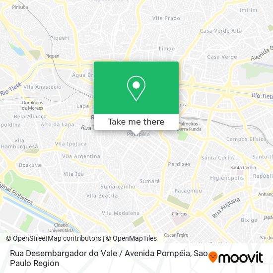 Rua Desembargador do Vale / Avenida Pompéia map