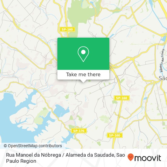 Mapa Rua Manoel da Nóbrega / Alameda da Saudade