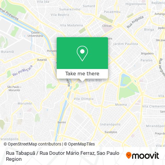 Mapa Rua Tabapuã / Rua Doutor Mário Ferraz