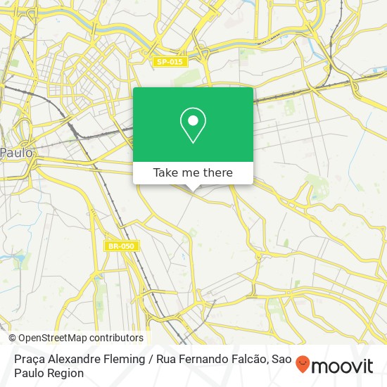 Mapa Praça Alexandre Fleming / Rua Fernando Falcão