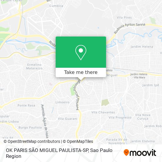 OK PARIS SÃO MIGUEL PAULISTA-SP map