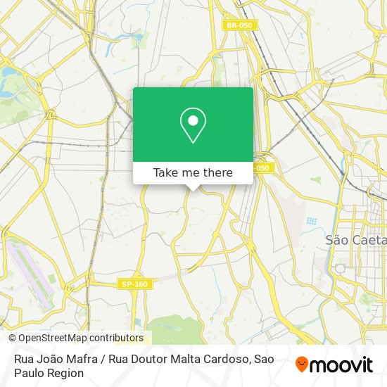 Mapa Rua João Mafra / Rua Doutor Malta Cardoso