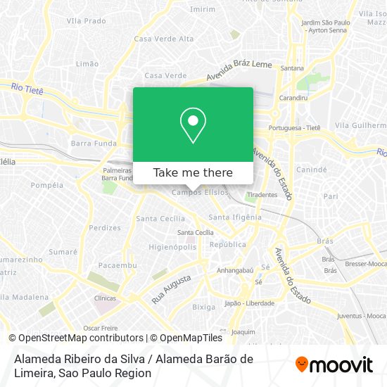 Alameda Ribeiro da Silva / Alameda Barão de Limeira map