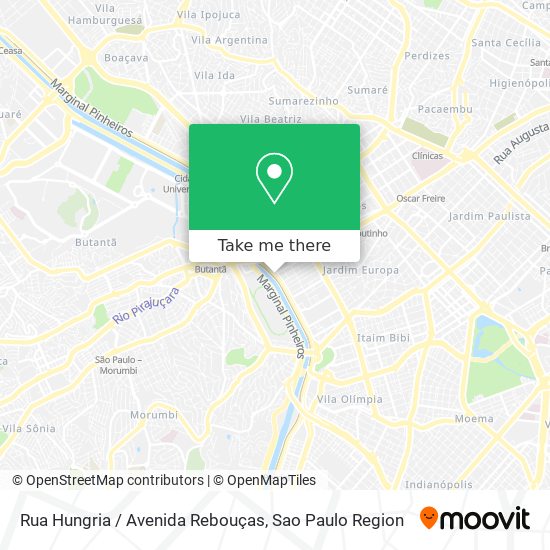 Rua Hungria / Avenida Rebouças map