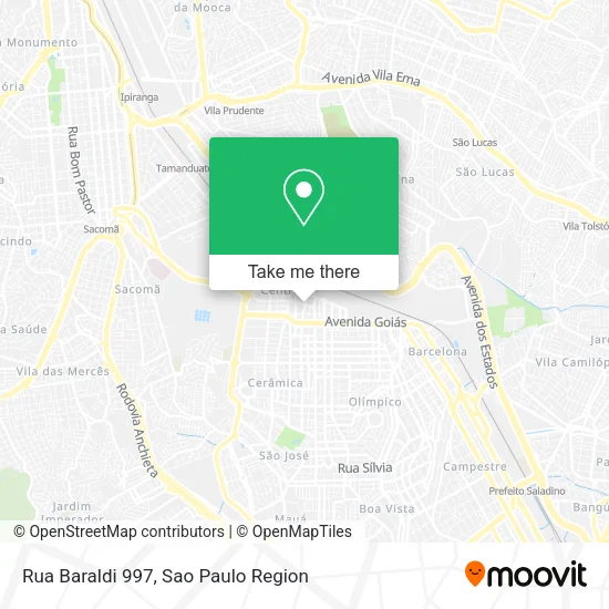Rua Baraldi 997 map