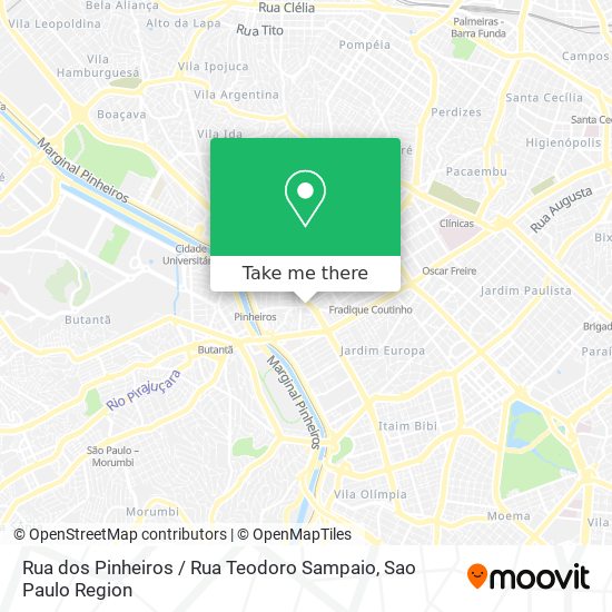 Rua dos Pinheiros / Rua Teodoro Sampaio map