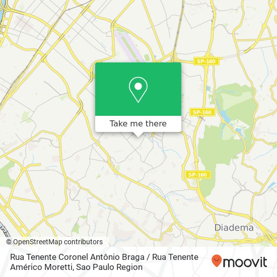 Rua Tenente Coronel Antônio Braga / Rua Tenente Américo Moretti map