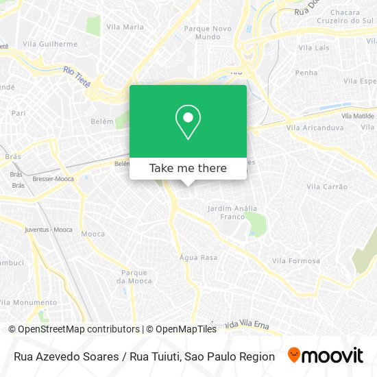 Rua Azevedo Soares / Rua Tuiuti map
