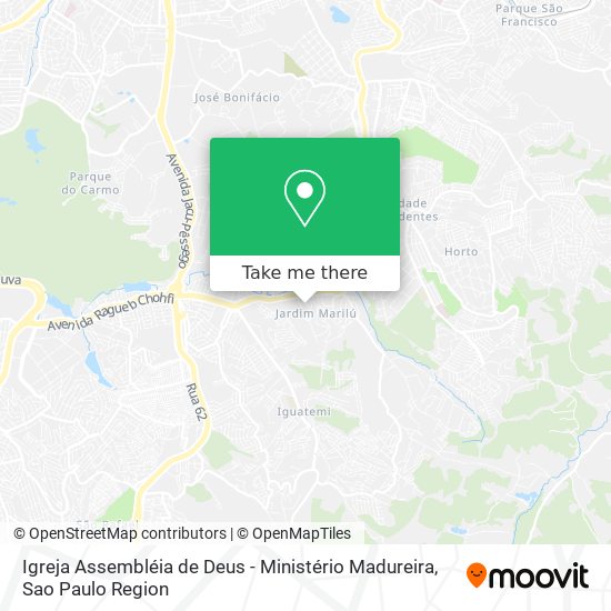 Mapa Igreja Assembléia de Deus - Ministério Madureira