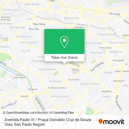 Avenida Paulo VI / Praça Oswaldo Cruz de Souza Dias map