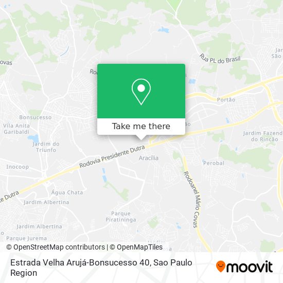 Estrada Velha Arujá-Bonsucesso 40 map