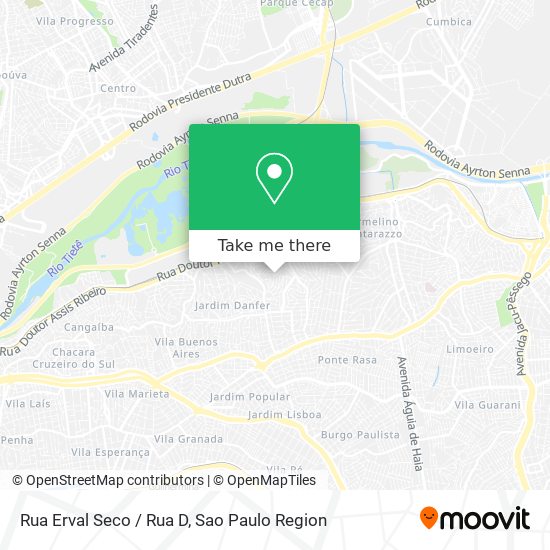 Rua Erval Seco / Rua D map