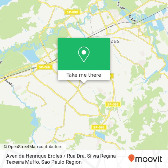Mapa Avenida Henrique Eroles / Rua Dra. Sílvia Regina Teixeira Muffo
