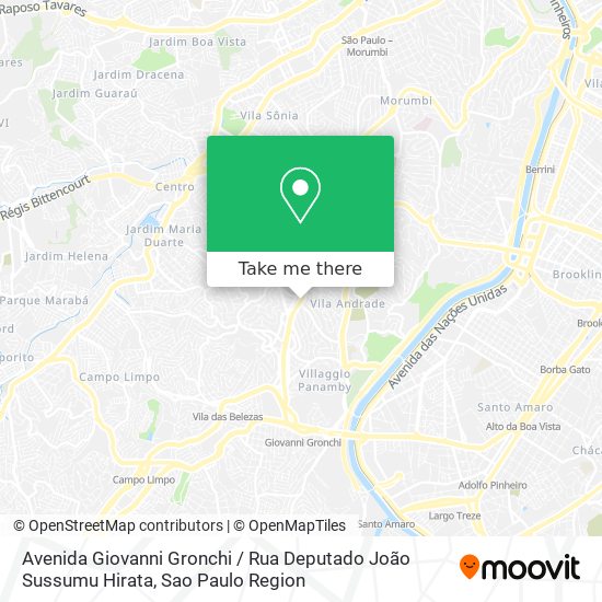 Mapa Avenida Giovanni Gronchi / Rua Deputado João Sussumu Hirata