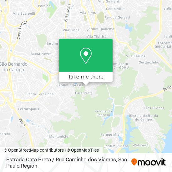 Estrada Cata Preta / Rua Caminho dos Viamas map