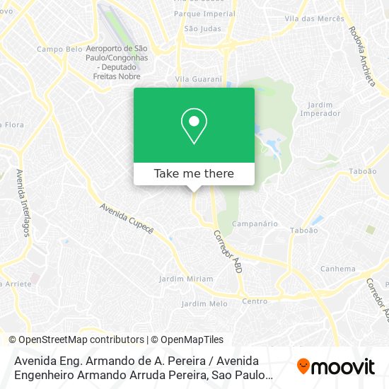 Mapa Avenida Eng. Armando de A. Pereira / Avenida Engenheiro Armando Arruda Pereira