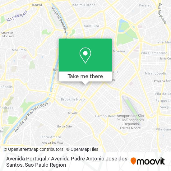 Mapa Avenida Portugal / Avenida Padre Antônio José dos Santos