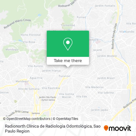 Radionorth Clínica de Radiologia Odontológica map