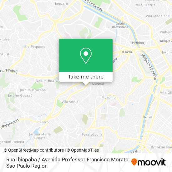 Mapa Rua Ibiapaba / Avenida Professor Francisco Morato