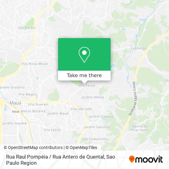 Mapa Rua Raul Pompéia / Rua Antero de Quental