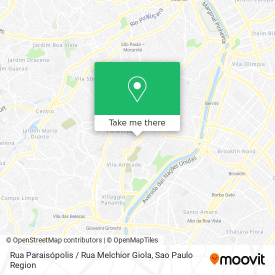 Rua Paraisópolis / Rua Melchior Giola map