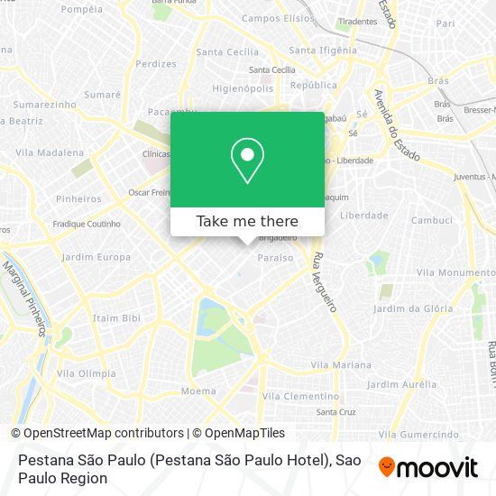 Pestana São Paulo map