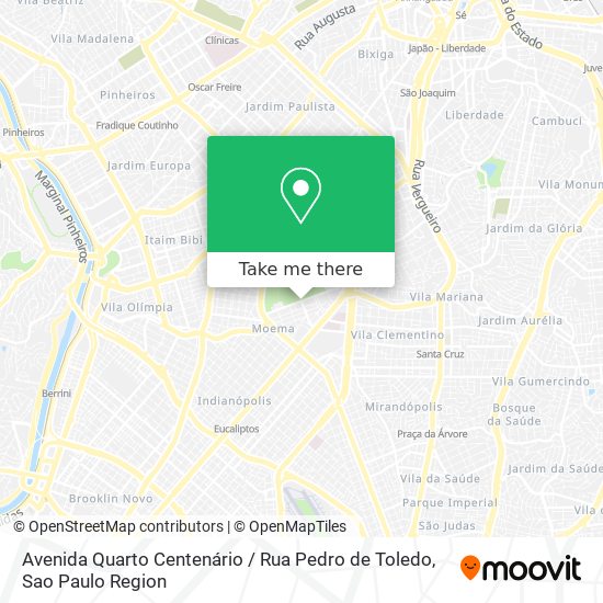 Avenida Quarto Centenário / Rua Pedro de Toledo map