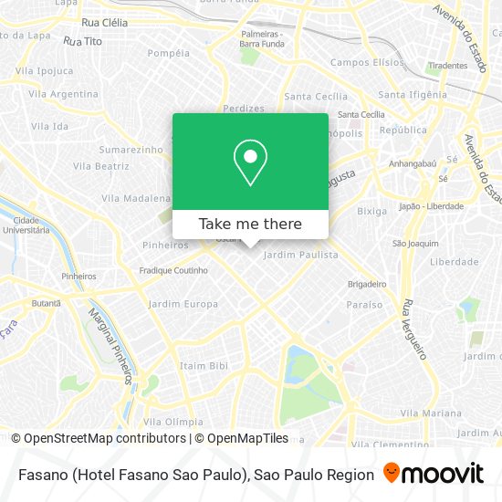 Mapa Fasano (Hotel Fasano Sao Paulo)