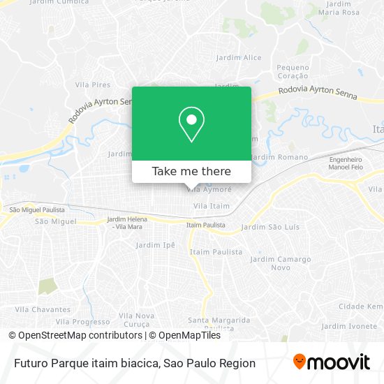 Mapa Futuro Parque itaim biacica