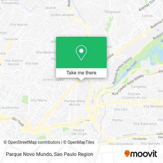 Parque Novo Mundo map