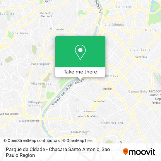 Parque da Cidade - Chacara Santo Antonio map