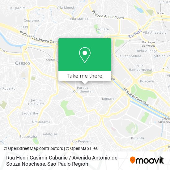 Mapa Rua Henri Casimir Cabanie / Avenida Antônio de Souza Noschese