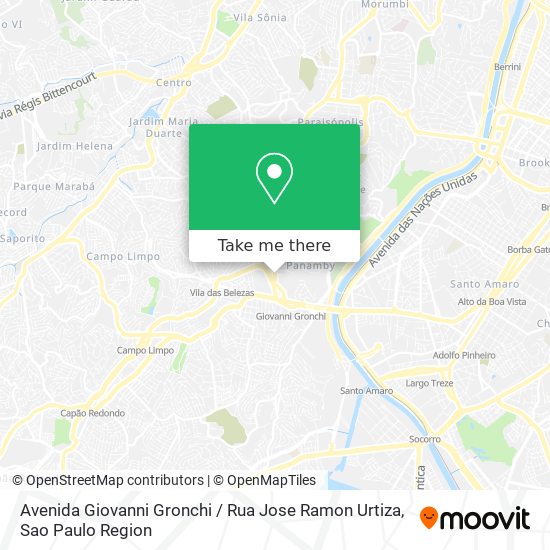 Mapa Avenida Giovanni Gronchi / Rua Jose Ramon Urtiza
